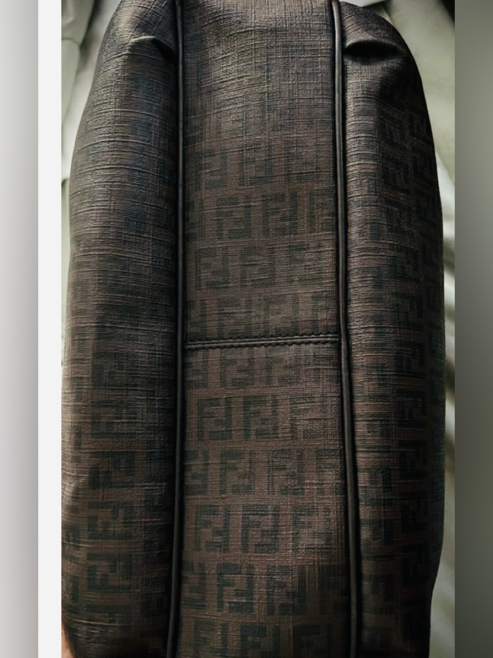 Fendi Dark Brown Zucchino Chiusura Monogram Tote Satchel /VG Shape 👀 Pics - Picture 16 of 16
